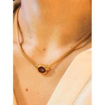 925 Sterling Silver Gold Plated Mystic Topaz Necklace