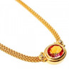 925 Sterling Silver Gold Plated Mystic Topaz Necklace