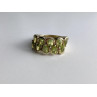 925 Sterling Silver Gold Plated Peridot Ring Size 6.5