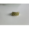 925 Sterling Silver Gold Plated Peridot Ring Size 6.5