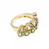 925 Sterling Silver Gold Plated Peridot Ring Size 6.5