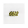 925 Sterling Silver Gold Plated Peridot Ring Size 6.5