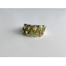 925 Sterling Silver Gold Plated Peridot Ring Size 6.5