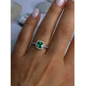925 Sterling Silver Emerald & Beryl Ring Size 7