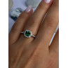 925 Sterling Silver Emerald & Beryl Ring Size 7