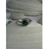 925 Sterling Silver Emerald & Beryl Ring Size 7