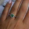 925 Sterling Silver Emerald & Beryl Ring Size 7