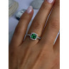 925 Sterling Silver Emerald & Beryl Ring Size 7