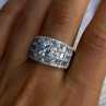Shiny 925 Sterling Silver Cz Ring Size 11
