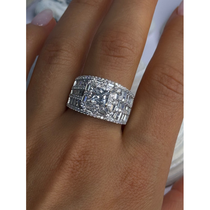 Shiny 925 Sterling Silver Cz Ring Size 11