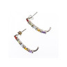 925 Sterling Silver Multi Gemstones Earrings