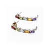 925 Sterling Silver Multi Gemstones Earrings