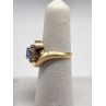 14K YELLOW GOLD TANZANITE & DIAMONDS RING  SIZE 5