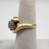 14K Yellow Gold Tanzanite & Diamonds Ring Size 5