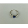925 STERLING SILVER IOLITE & CZ RING SIZE 6.75