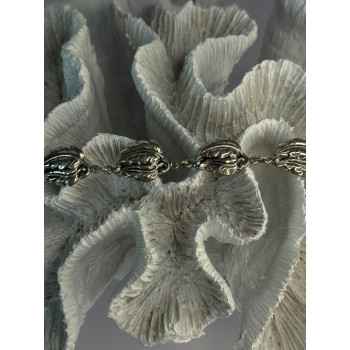 Vintage 925 Sterling Silver Danecraft Leaves Bracelet Length 7