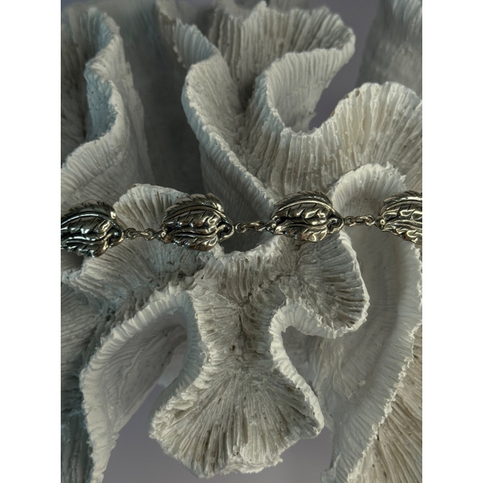 Vintage 925 Sterling Silver Danecraft Leaves Bracelet Length 7