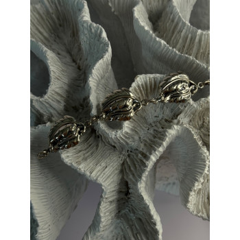 Vintage 925 Sterling Silver Danecraft Leaves Bracelet Length 7