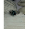 925 Sterling Silver Aquamarine Ring Size 6