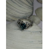 925 Sterling Silver Aquamarine Ring Size 6