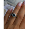 925 Sterling Silver Aquamarine Ring Size 6