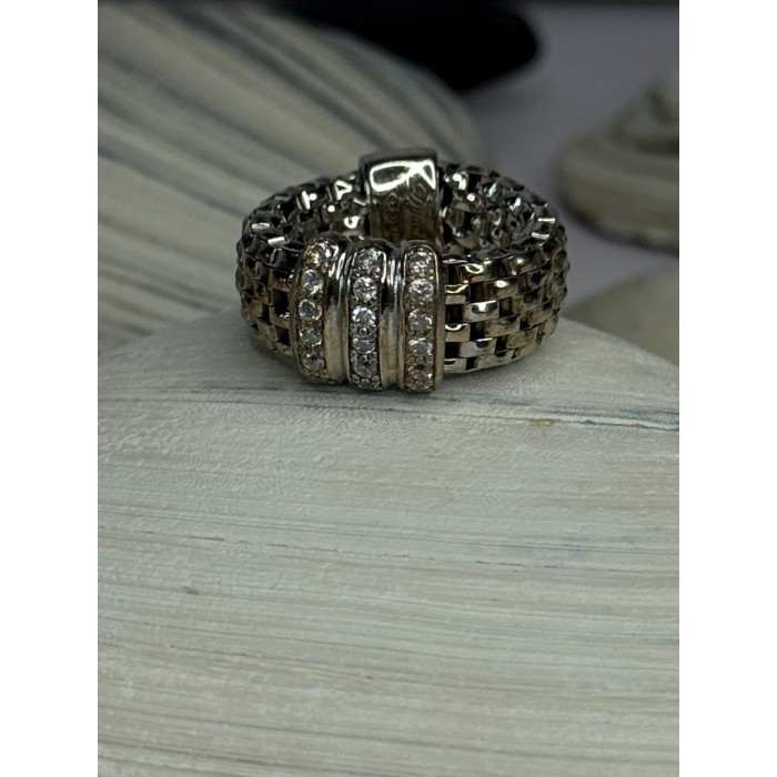 Dyadema Italy 925 Sterling Silver Cz Ring Size 9