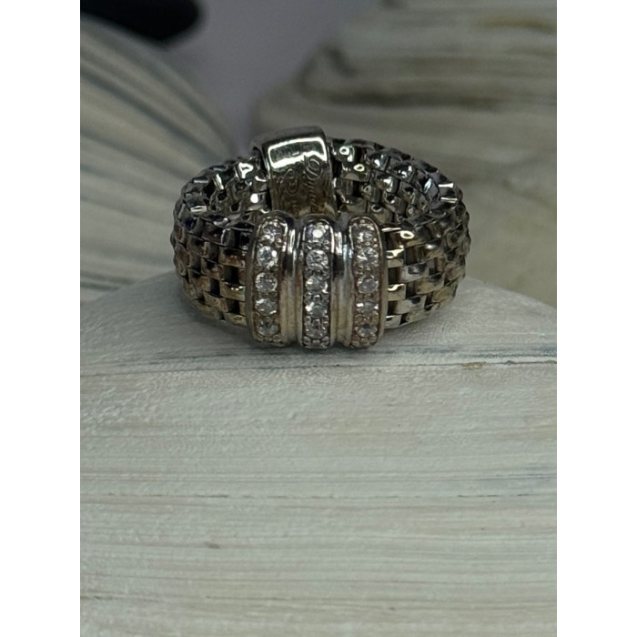 Dyadema Italy 925 Sterling Silver Cz Ring Size 9