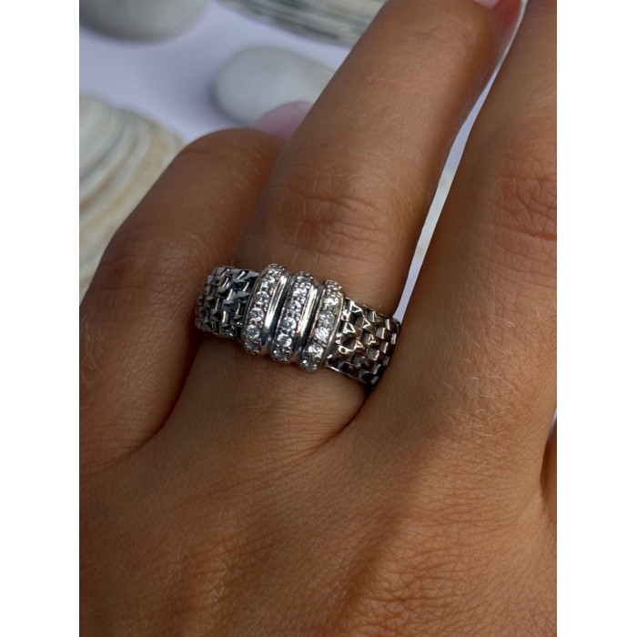 Dyadema Italy 925 Sterling Silver Cz Ring Size 9