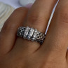 Dyadema Italy 925 Sterling Silver Cz Ring Size 9