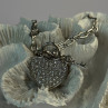 925 Sterling Silver Heart & Key CZ Bracelet Length 7.5