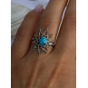 925 Sterling Silver Turquoise Ring Size 8