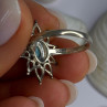 925 Sterling Silver Turquoise Ring Size 8