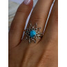 925 Sterling Silver Turquoise Ring Size 8