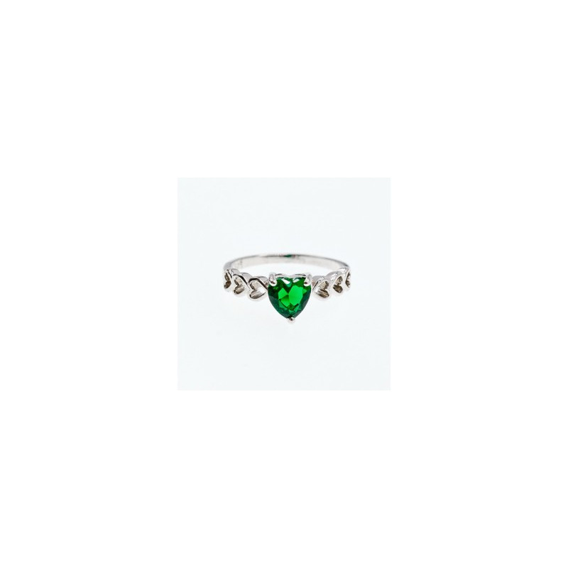 925 Sterling Silver Green CZ 