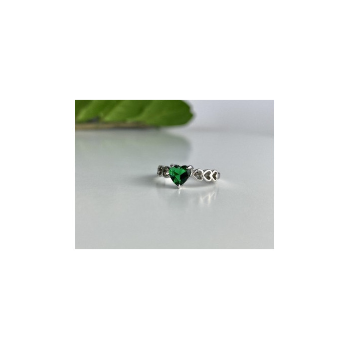 925 Sterling Silver Green CZ 