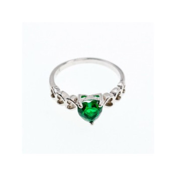 925 Sterling Silver Green CZ 