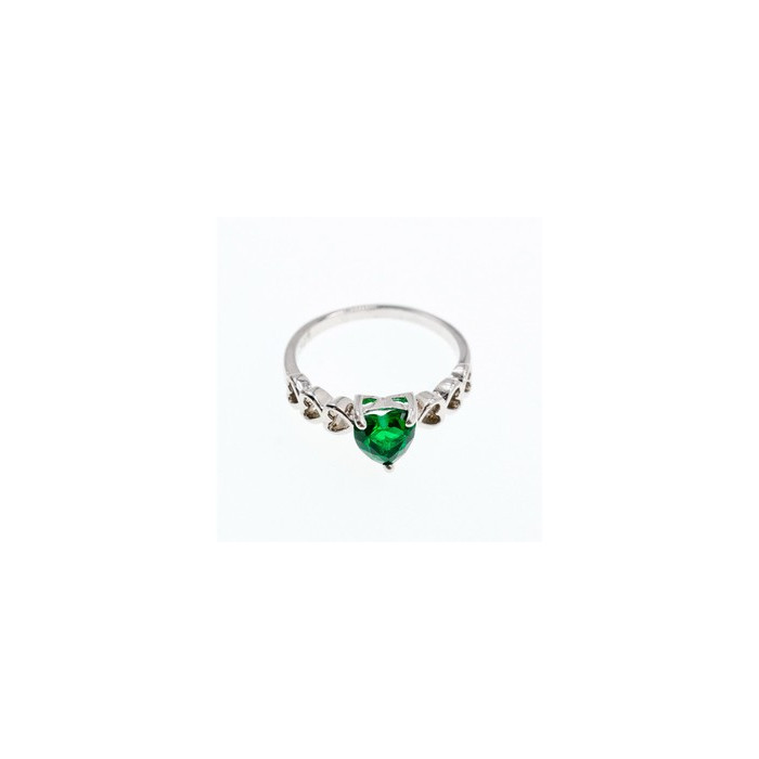 925 Sterling Silver Green CZ 
