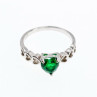 925 Sterling Silver Green CZ 