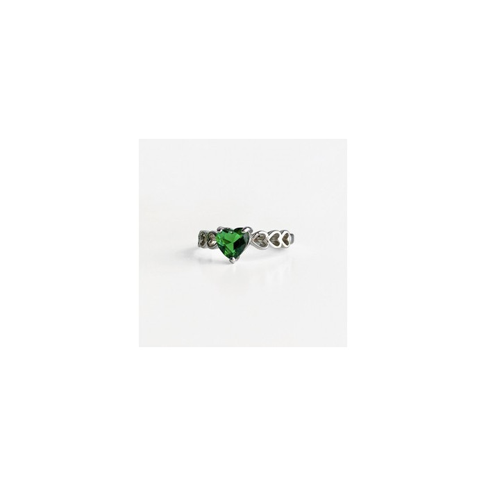 925 Sterling Silver Green CZ 