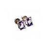 925 Sterling Silver Amethyst Stud Earrings