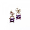 925 Sterling Silver Amethyst Stud Earrings