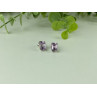 925 Sterling Silver Amethyst Stud Earrings