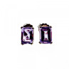 925 Sterling Silver Amethyst Stud Earrings