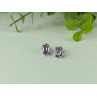 925 Sterling Silver Amethyst Stud Earrings