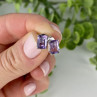 925 Sterling Silver Amethyst Stud Earrings