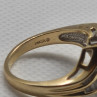 14K Yellow Gold Sapphire & Diamonds Ring Size 5.5