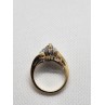 14K YELLOW GOLD SAPPHIRE & DIAMONDS RING  SIZE 5.5