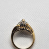 14K Yellow Gold Sapphire & Diamonds Ring Size 5.5