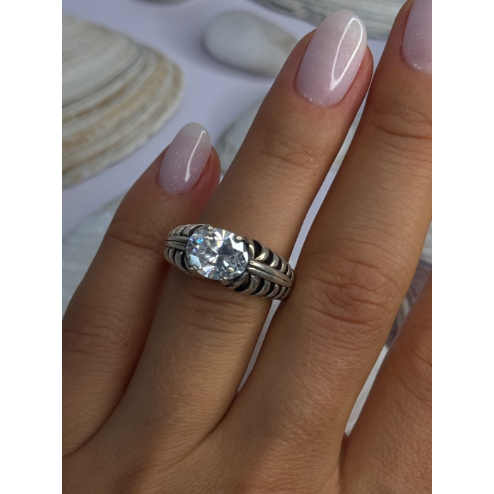 Kabana 925 Sterling Silver Cz Ring Size 6