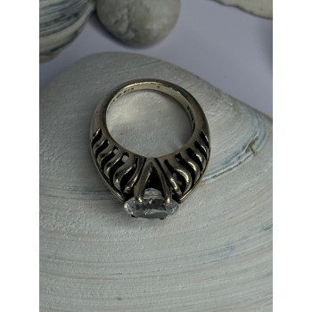 Kabana 925 Sterling Silver Cz Ring Size 6